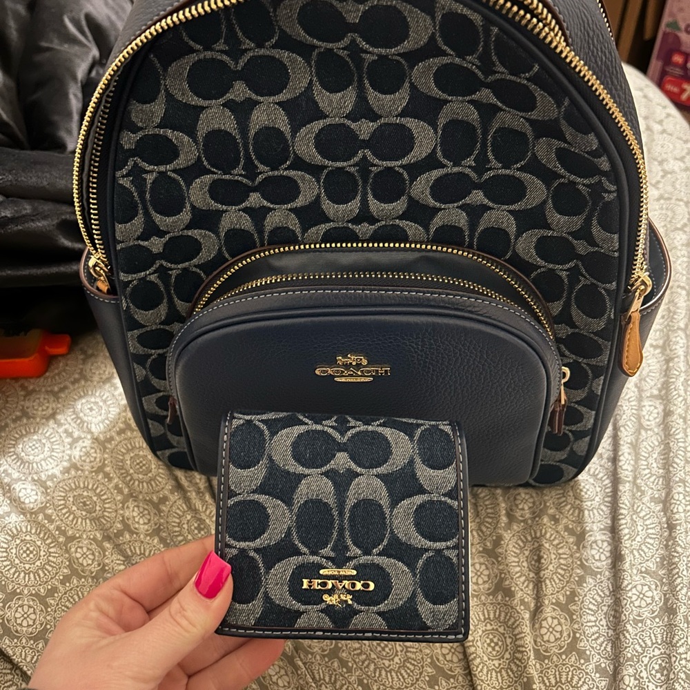 Coach Bookbag and small wallet for inside!